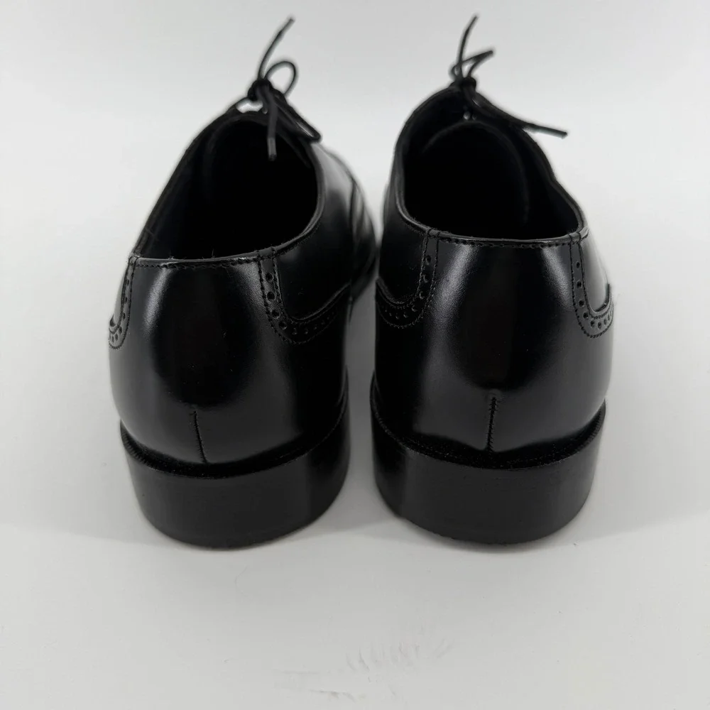 Bostonian Black Leather Wingtip Oxford Shoes Men's 10M Model 29089 Excellent
